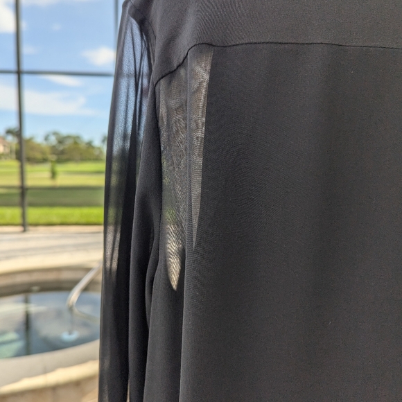 Nicole Miller silk high low blouse Large - Picture 3 of 7